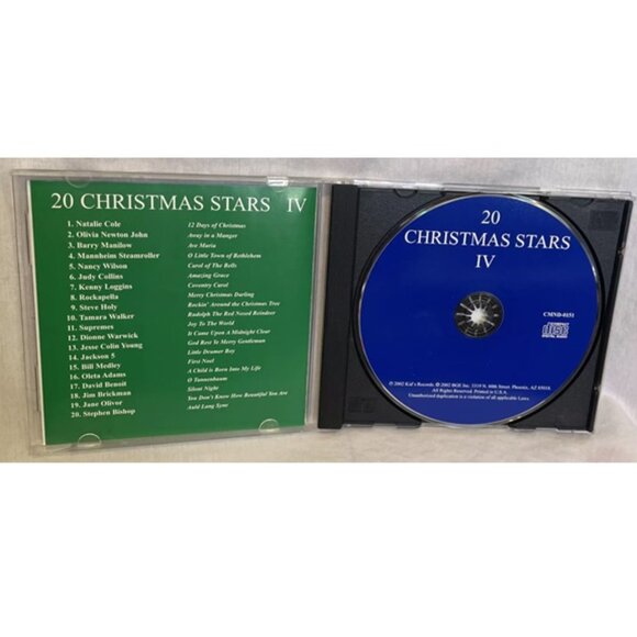 Various – 20 Christmas Stars IV (CD, 2002) Kid's Records – CMND-0151 VG - Picture 3 of 3